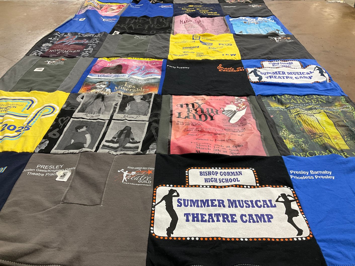 T-shirt quilt from bishop gorman high school by Alicia from NV