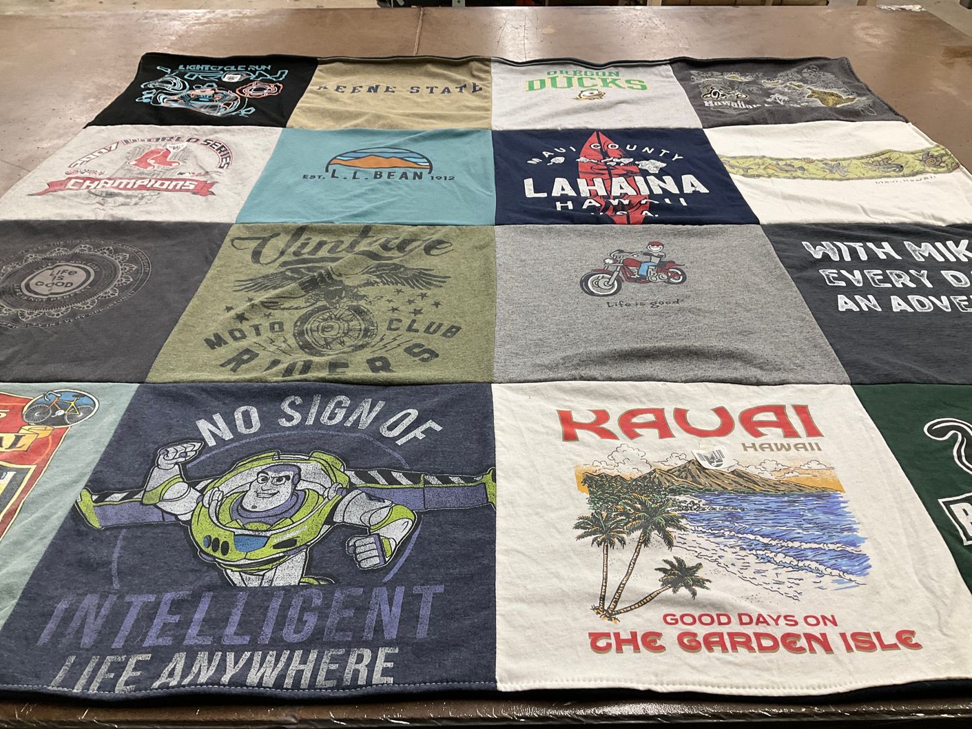 T-shirt quilt featuring oregon ducks by Carla from NH