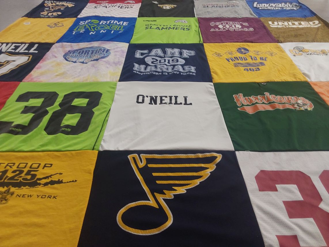 T-shirt quilt featuring st louis blues by Laura from NY