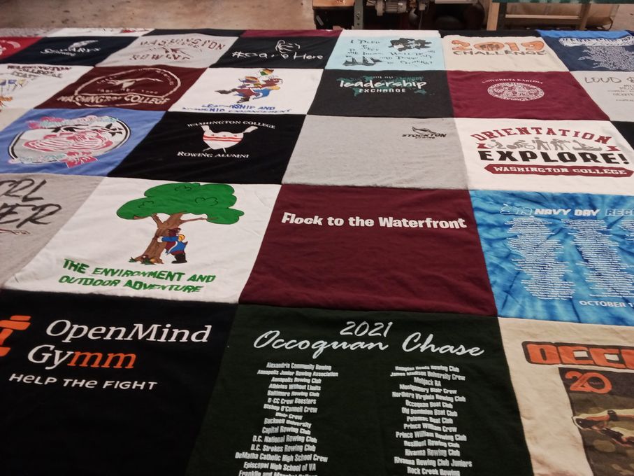 T-shirt quilt from washington college by Skyler from PA