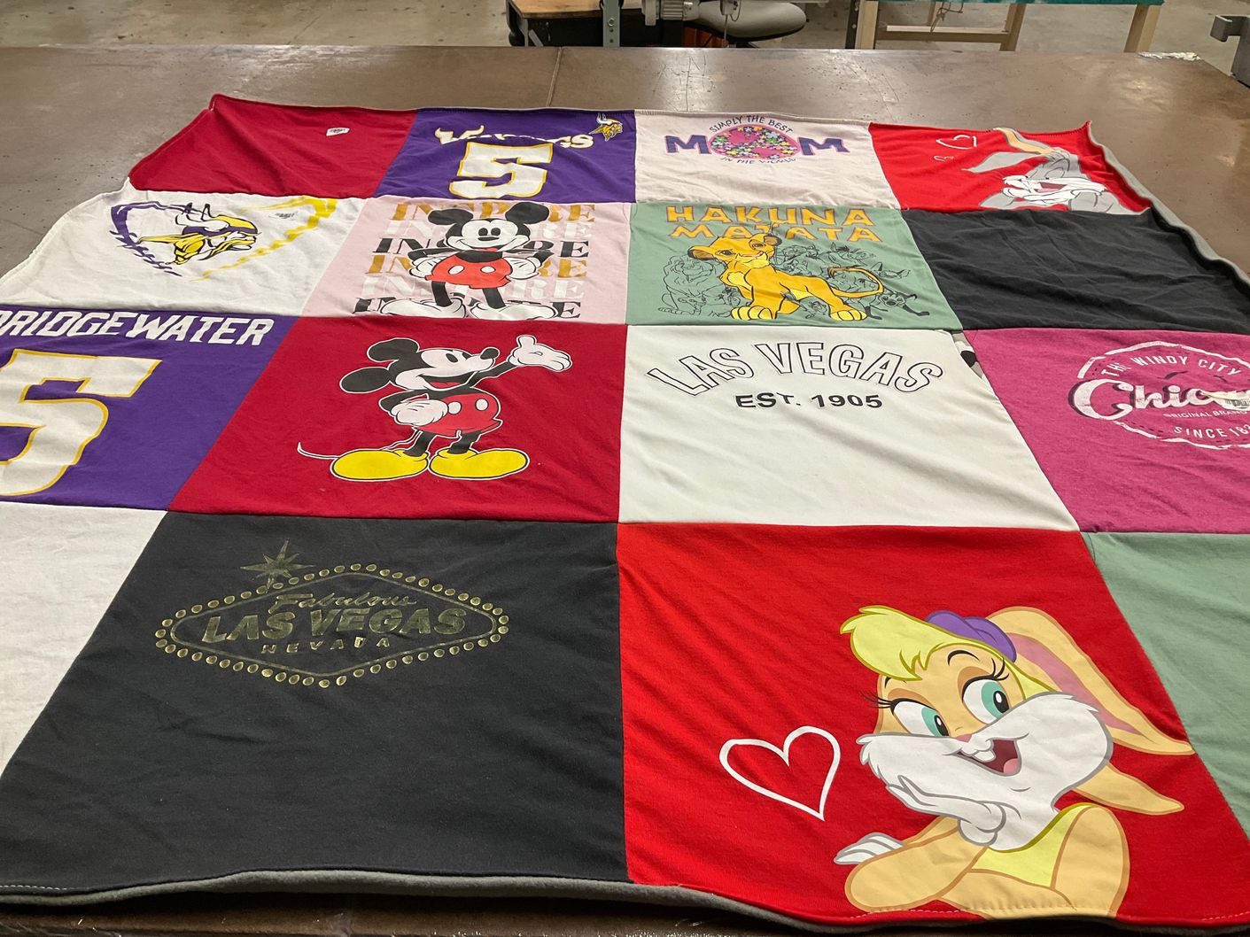 T-shirt quilt featuring minnesota vikings by Dawn from MN