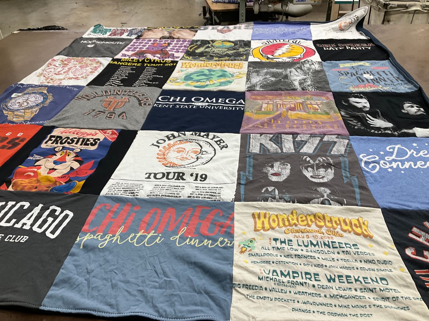 T-shirt quilt from kent state university by Emma from MT