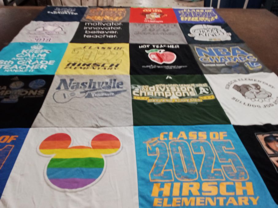 T-shirt quilt from hirsch elementary school by Elizabeth from CA
