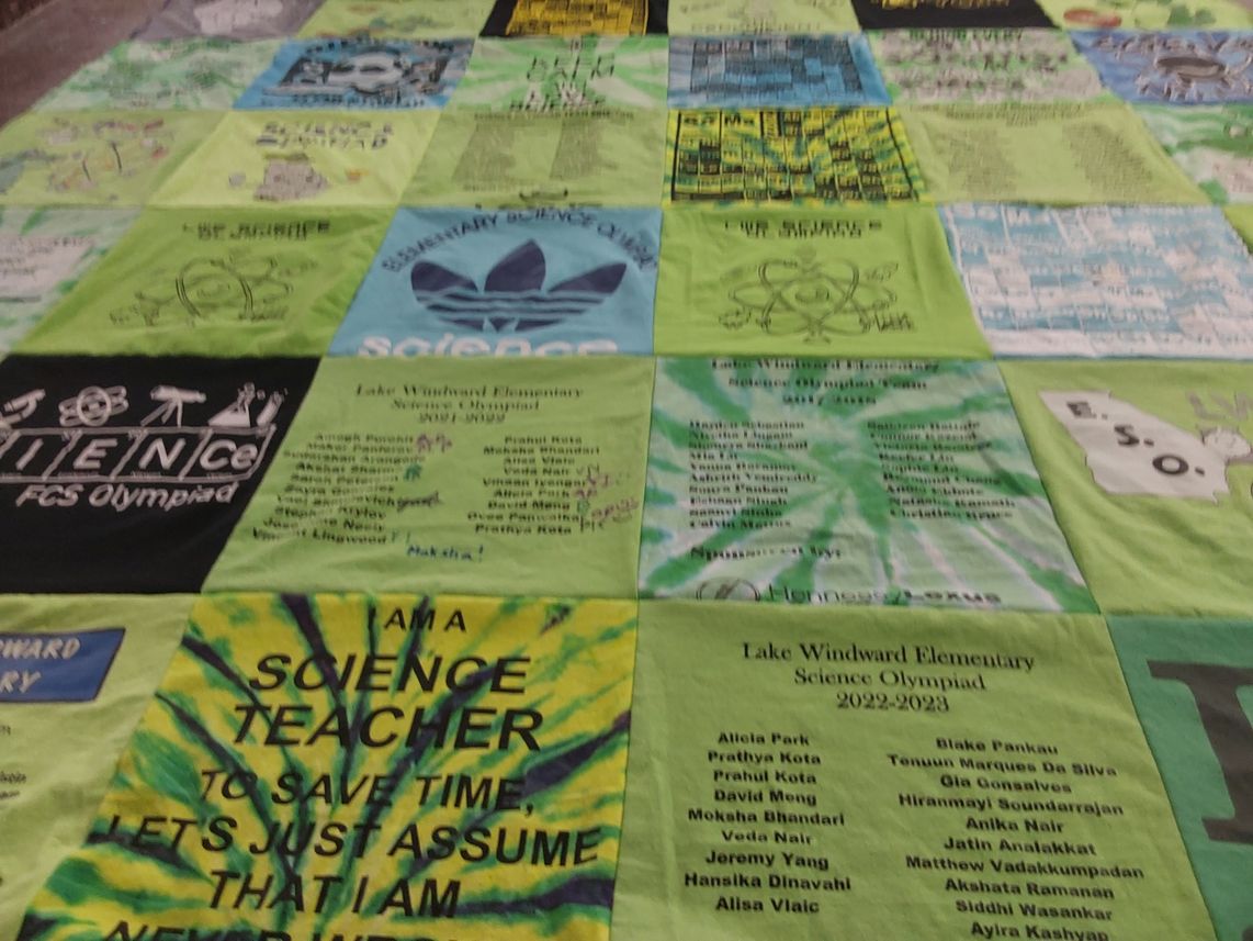T-shirt quilt from lake windward elementary school by Marcy from GA