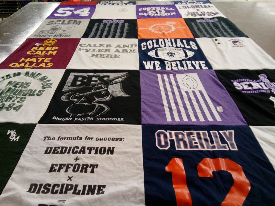 T-shirt quilt featuring george washington colonials football by Tim from VA
