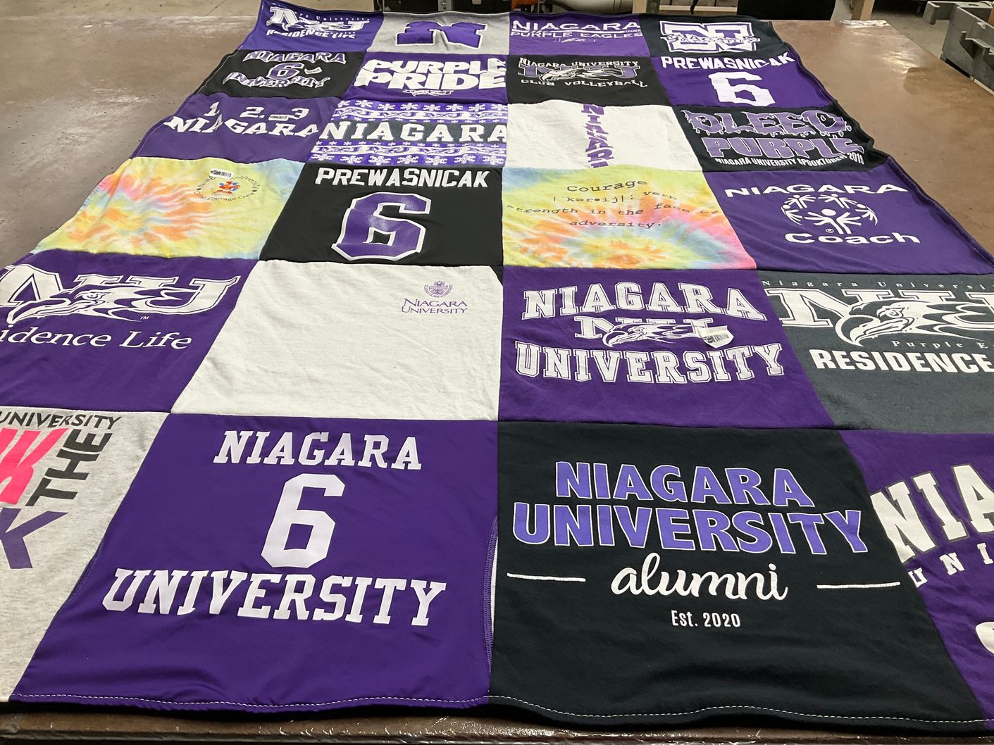 T-shirt quilt from niagara university by Melissa from NY