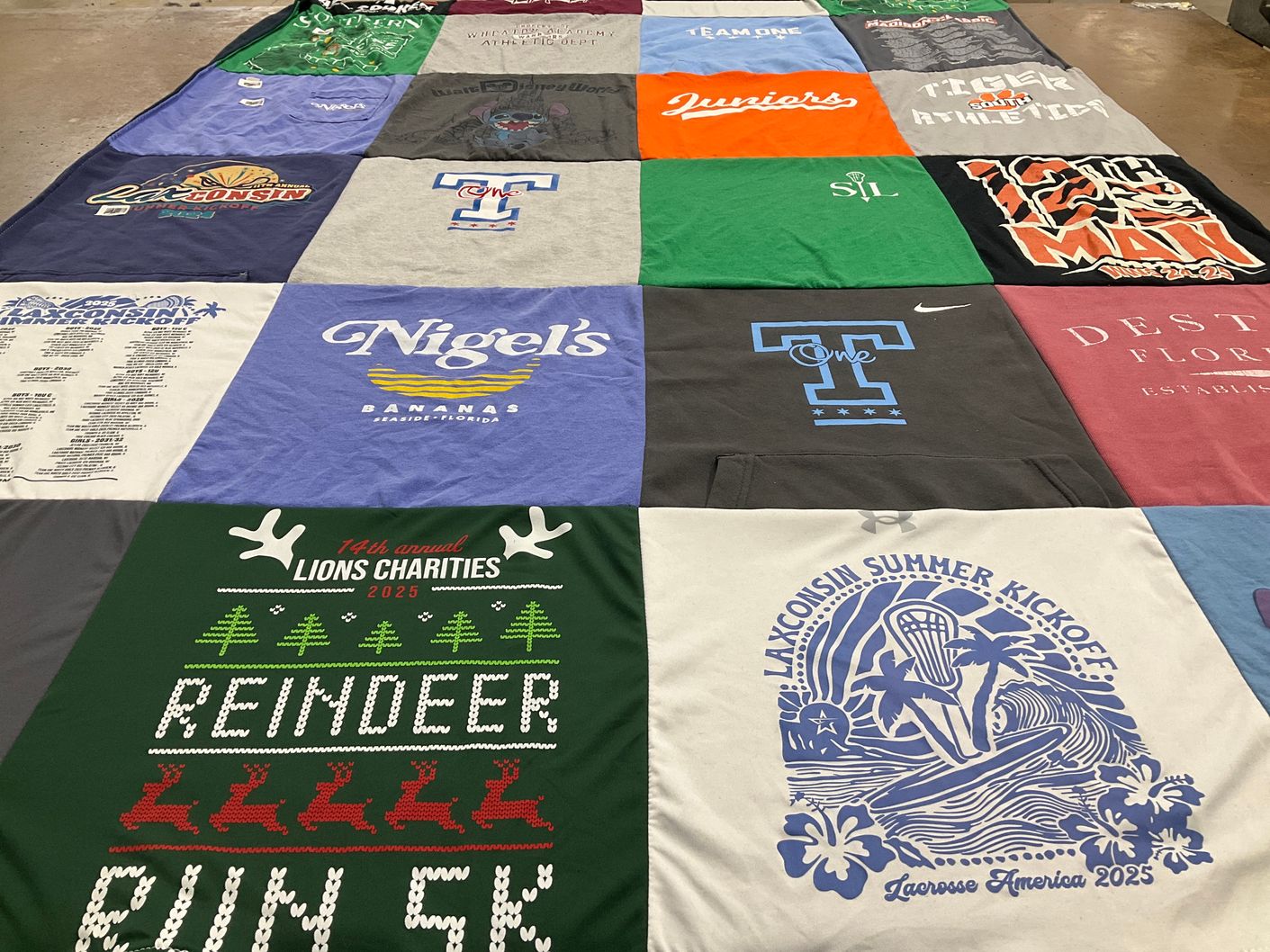 T-shirt quilt featuring tiger athletics by Greg from IL