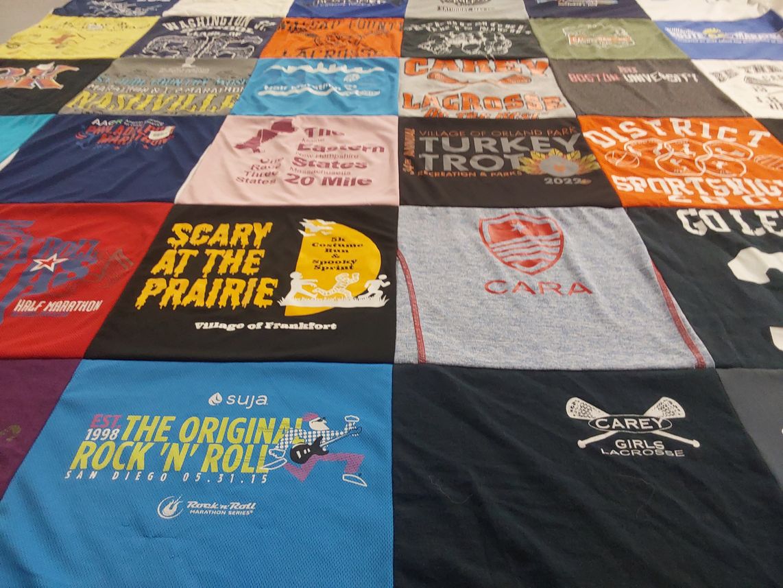 T-shirt quilt from carey university by Lisa from MD