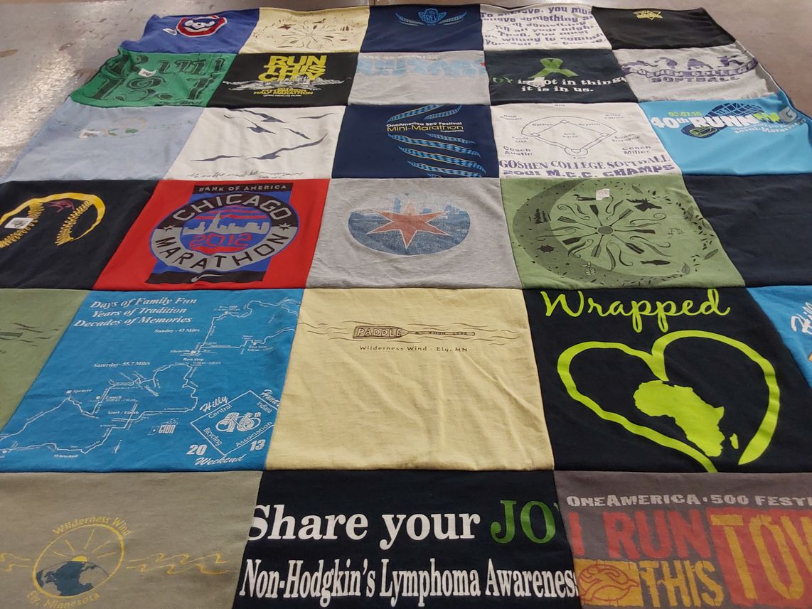 T-shirt quilt from goshen college by Heidi from VA
