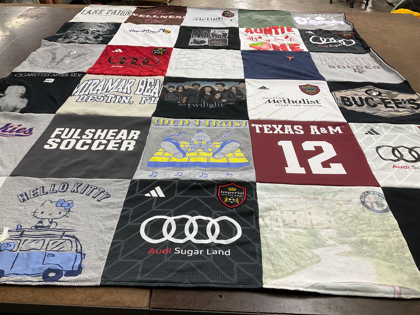 T-shirt quilt featuring fulshear soccer by Tracy from TX