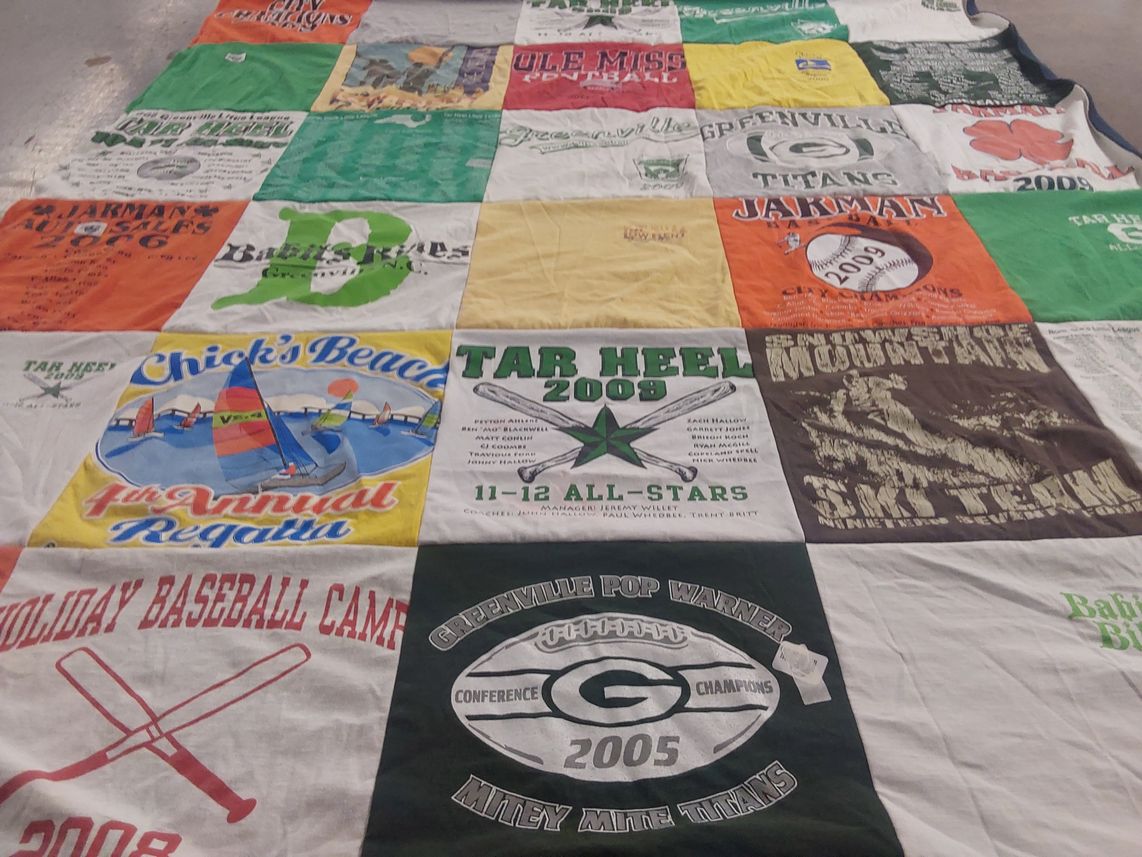 T-shirt quilt featuring greenville titans by Laura from NC