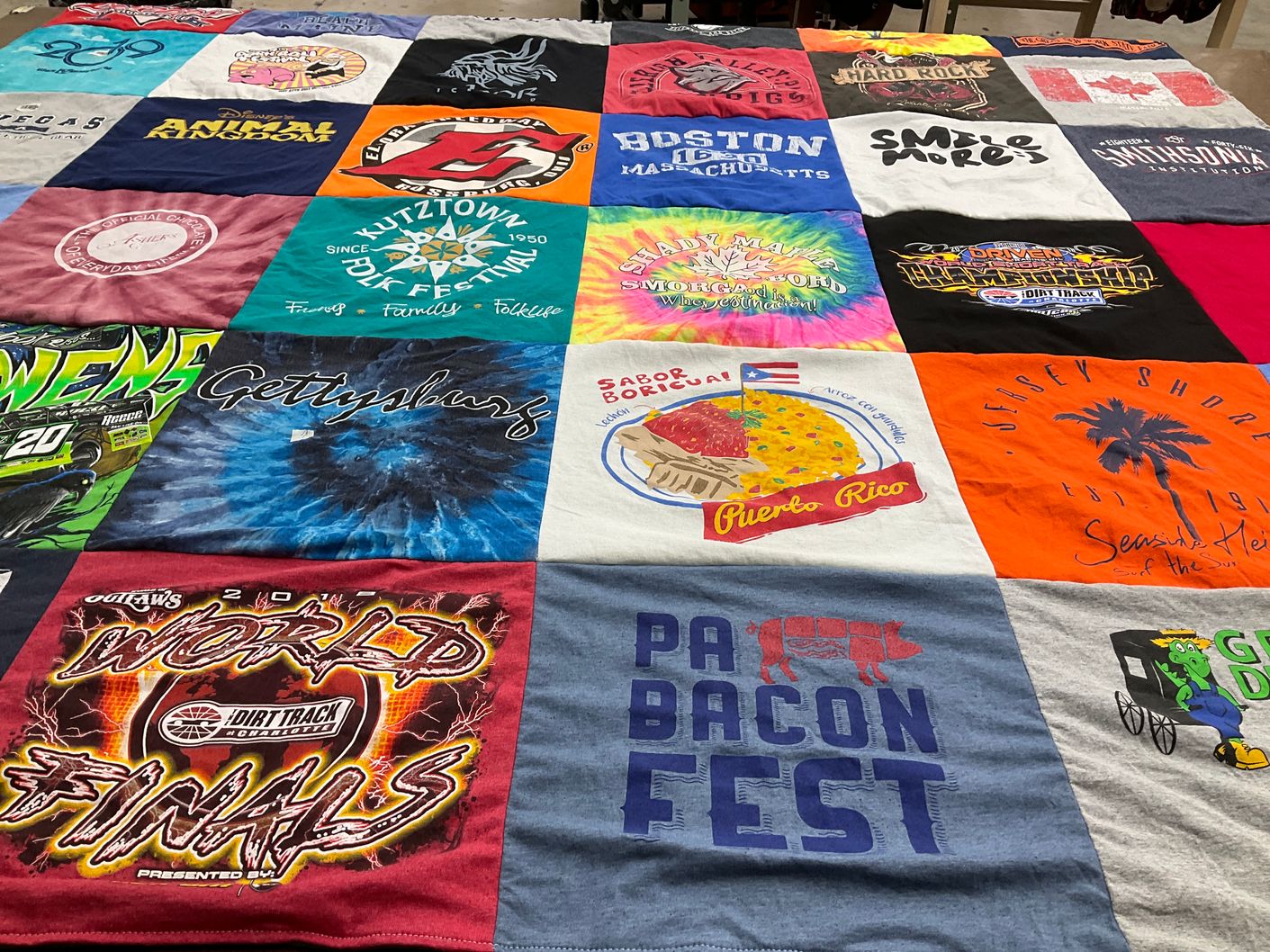 T-shirt quilt from kutztown university by KATHLEEN from PA