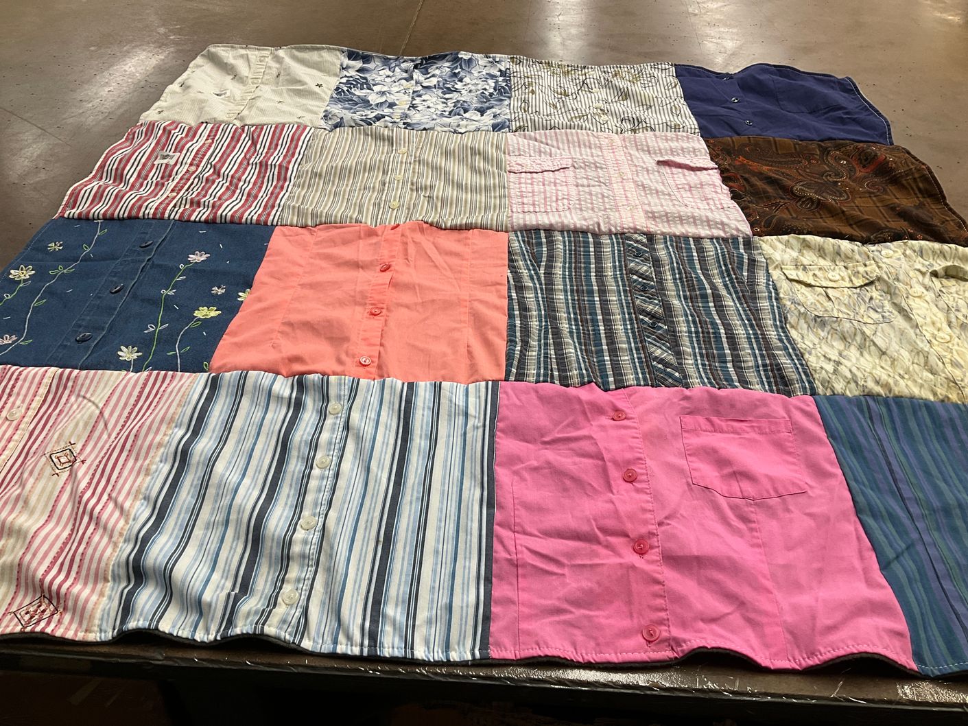 T-shirt quilt with sewing, quilting themes by Vickie from VA
