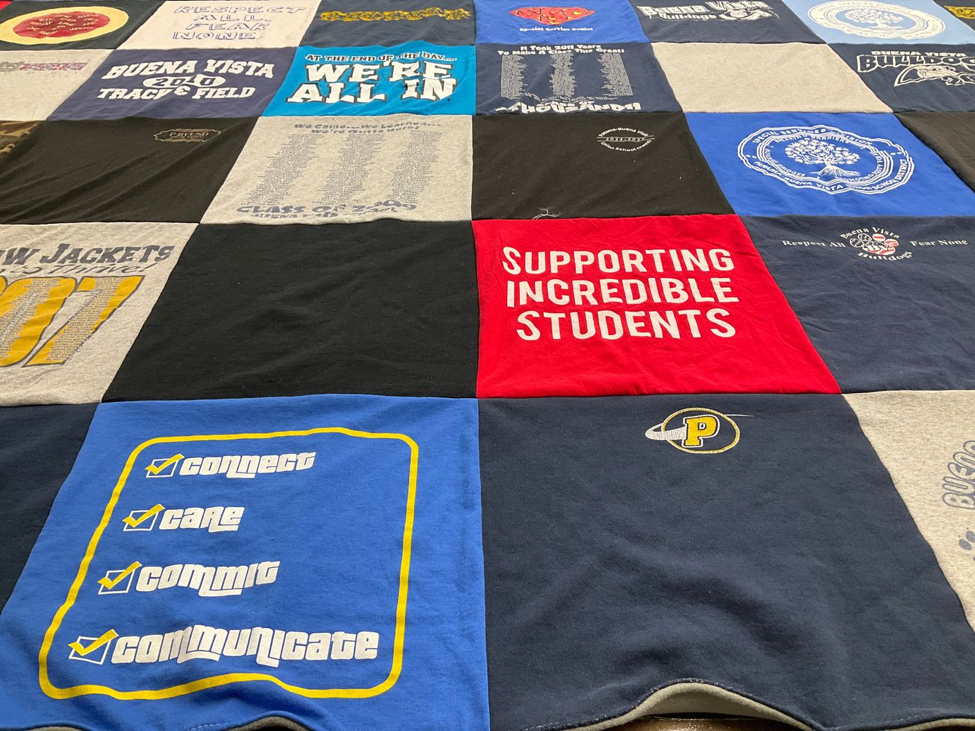 T-shirt quilt from buena vista high school by Jennifer from MO