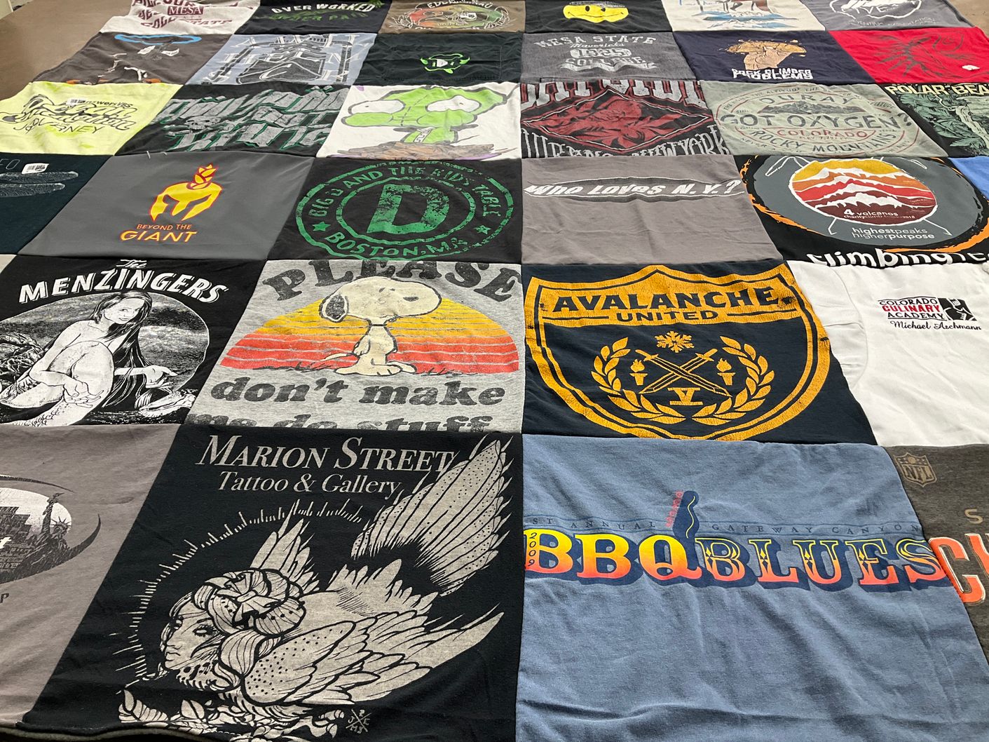 T-shirt quilt featuring avalanche united by Kaitlyn from CO
