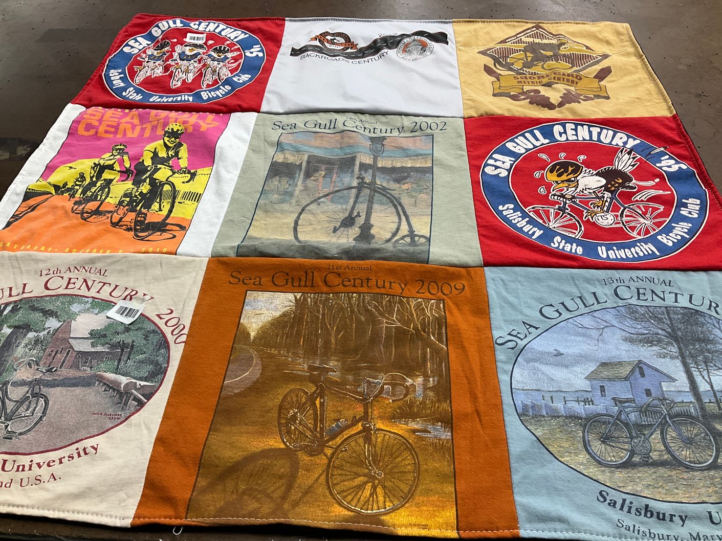 T-shirt quilt from salisbury state university by Carol from NC