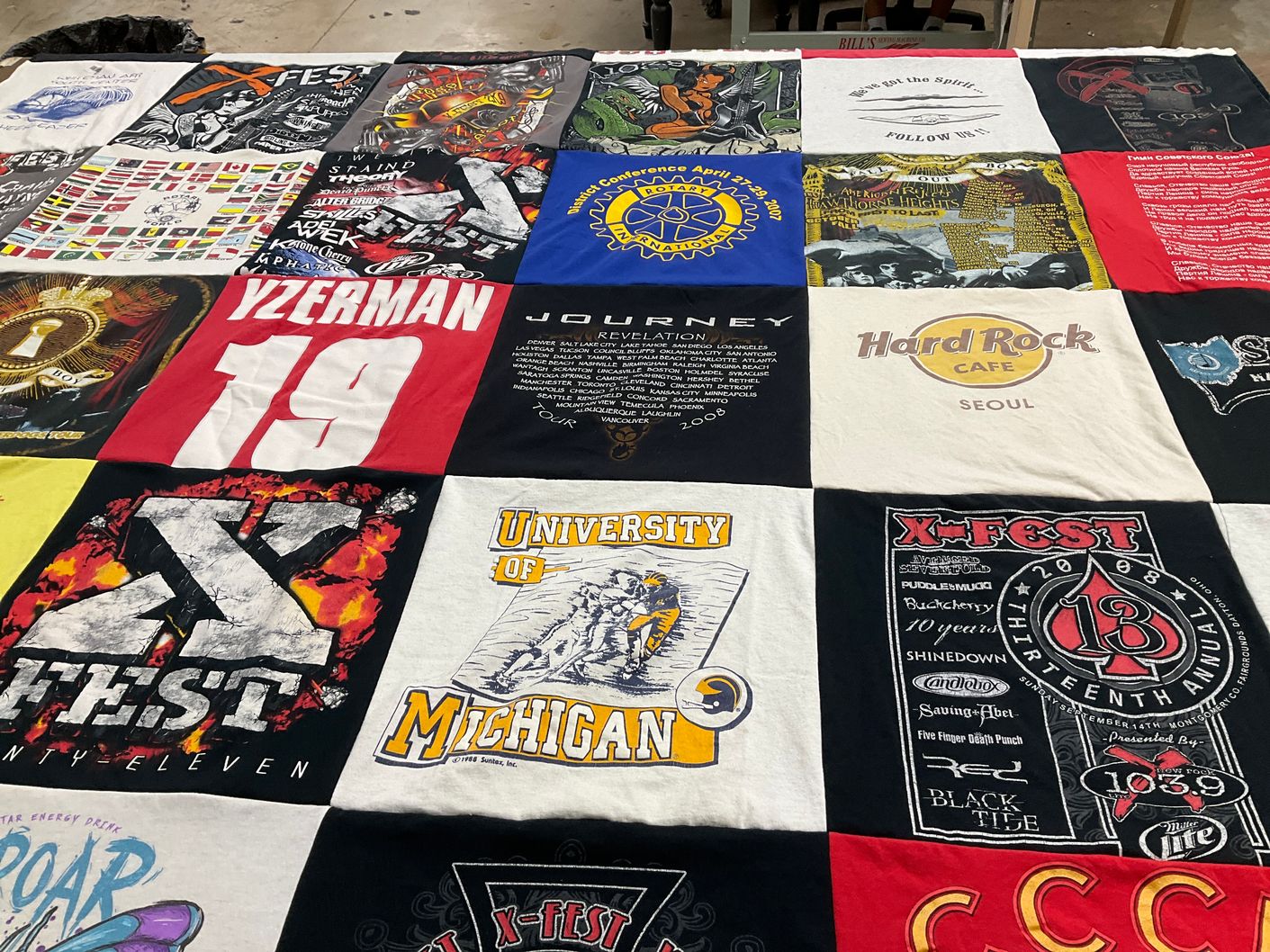 T-shirt quilt from university of michigan by Kristen from OH