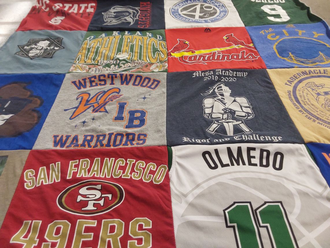 T-shirt quilt featuring san francisco 49ers by Aimee from AZ