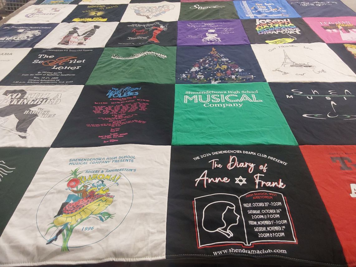 T-shirt quilt from shenenhdoah high school by Joseph from NY