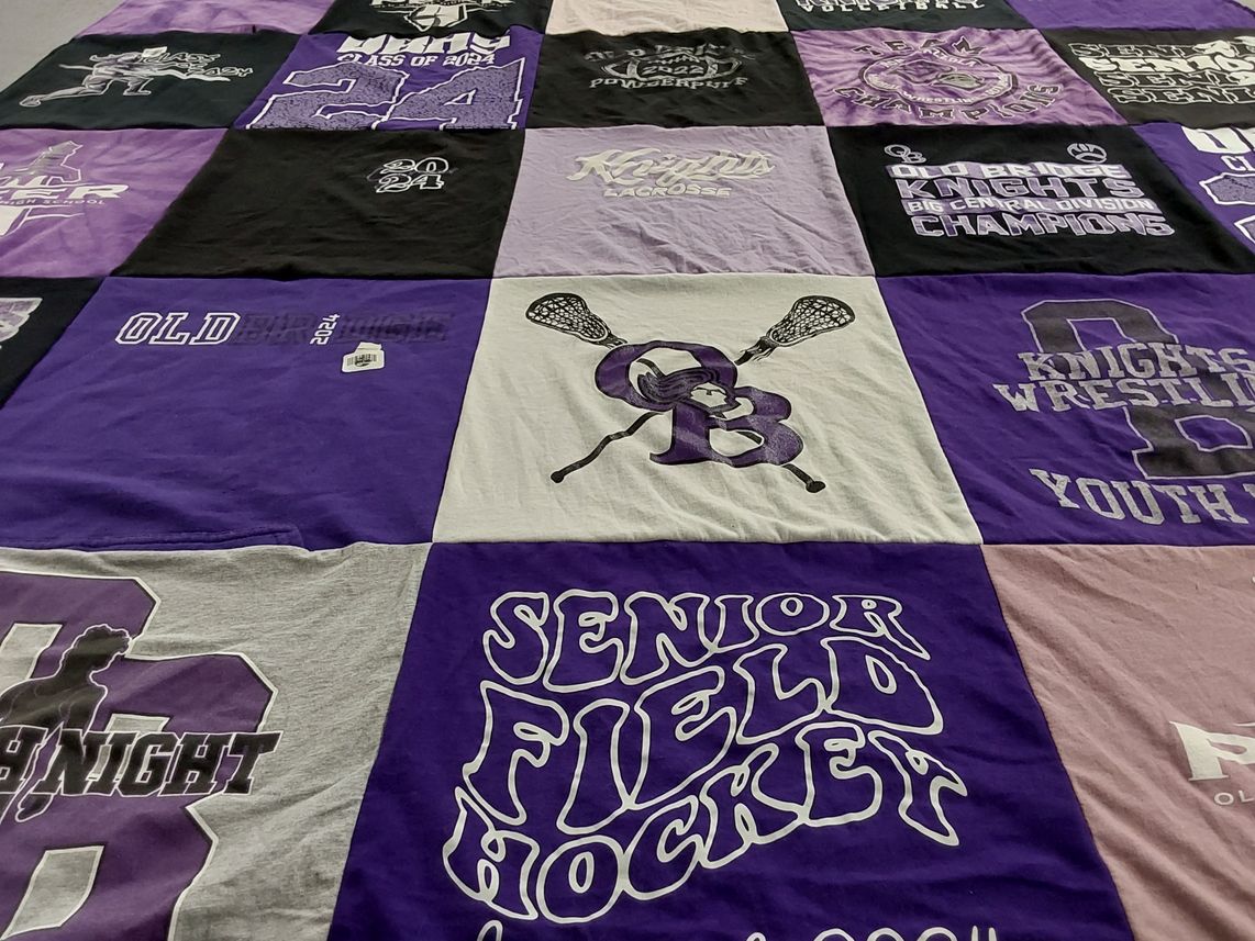 T-shirt quilt featuring old bridge knights by Jordan from NJ