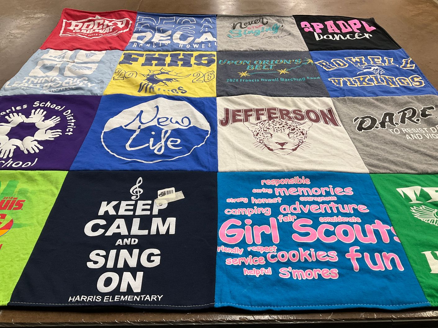 T-shirt quilt featuring rowan viking by Julie from MO