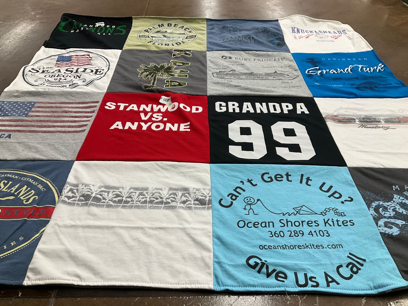 T-shirt quilt from stanwood high school by Annalise from WA