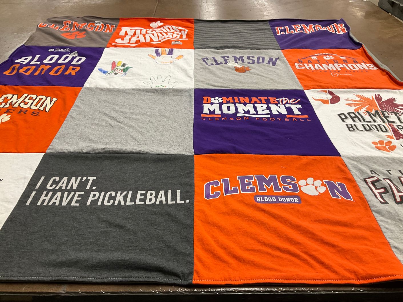T-shirt quilt from clemson university by gean from SC