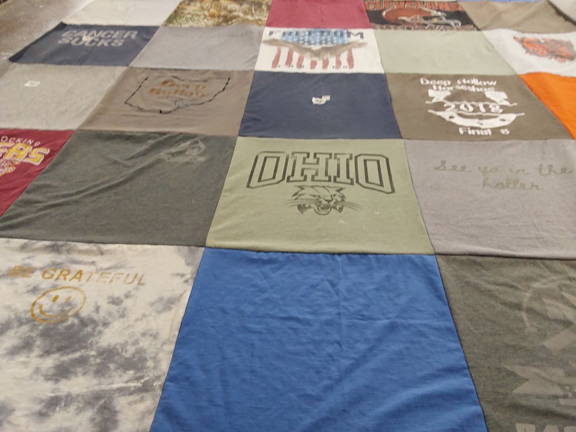 T-shirt quilt from ohio university by Sherry from OH