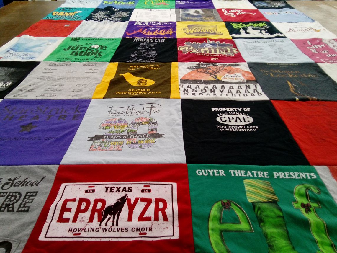 T-shirt quilt from guyer high school by Dana from TX
