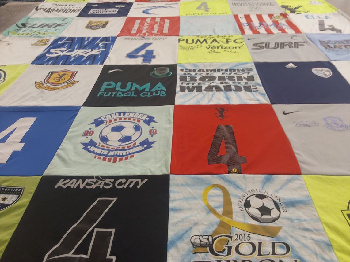 T-shirt quilt featuring sporting kansas city by kelly from KS