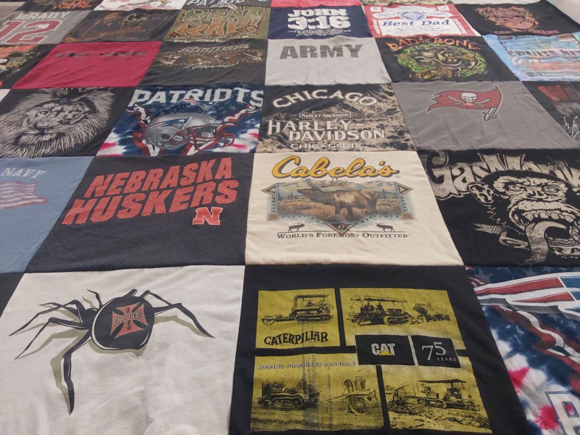 T-shirt quilt featuring new england patriots by Lonnie from NE