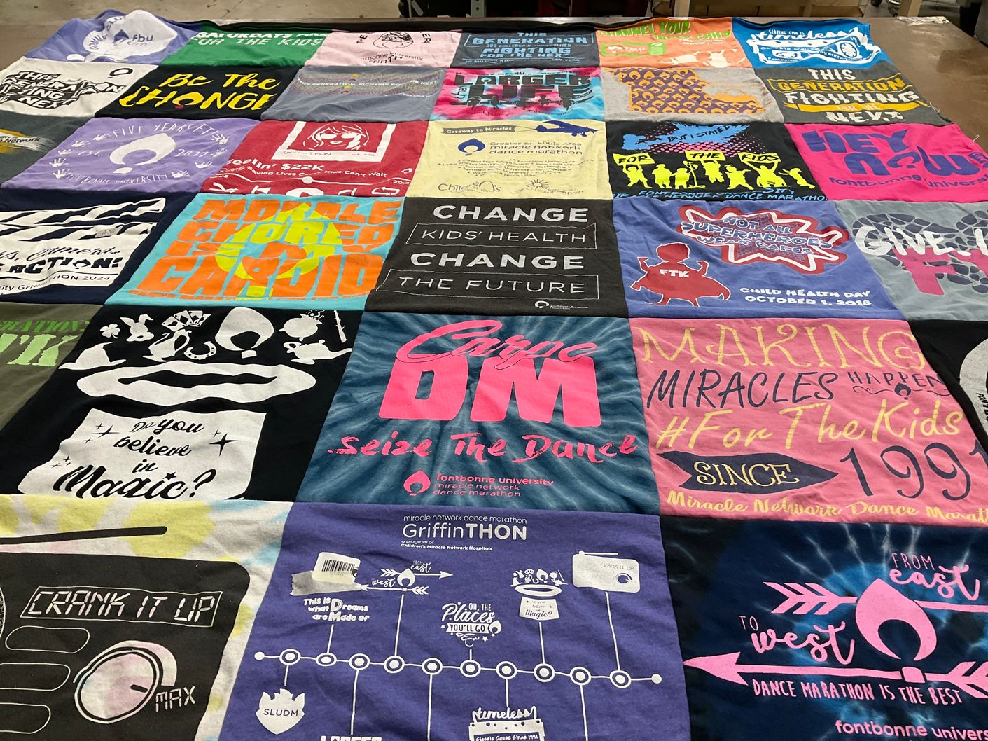 T-shirt quilt from fontbonne university by Elizabeth from MO