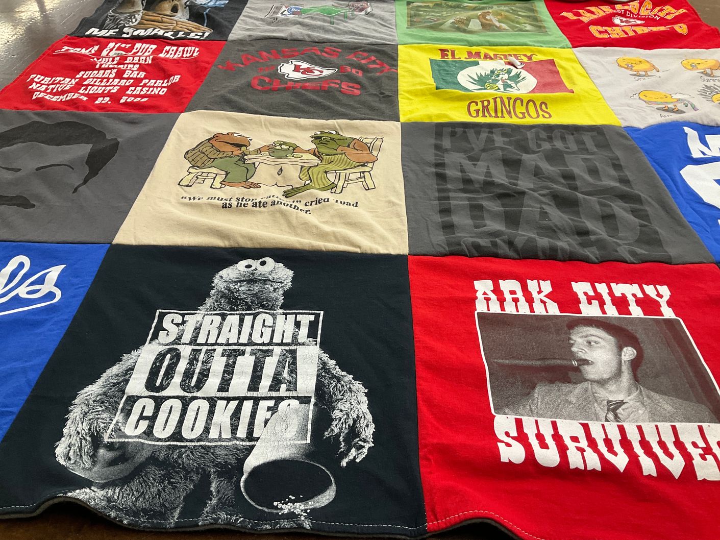 T-shirt quilt featuring kansas city chiefs by Michael from MI