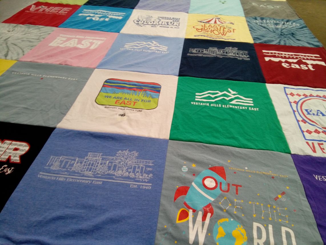T-shirt quilt from vestavia hills elementary east by Rhonda from AL