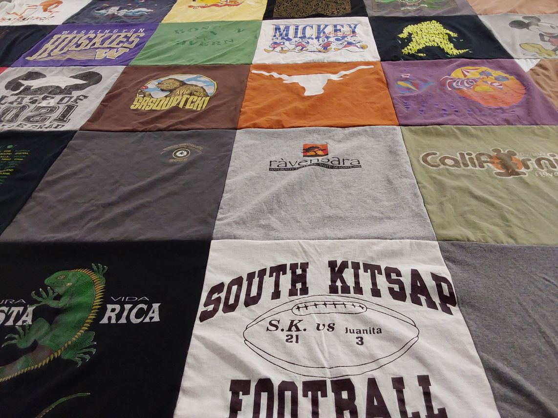 T-shirt quilt featuring washington huskies by Richard from WA