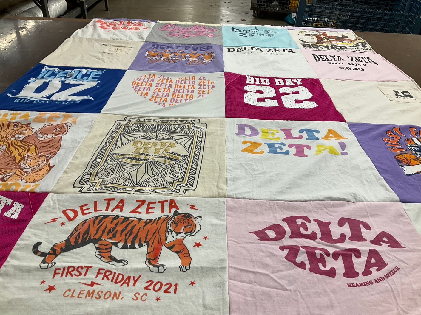 T-shirt quilt from clemson university by Shelley from SC