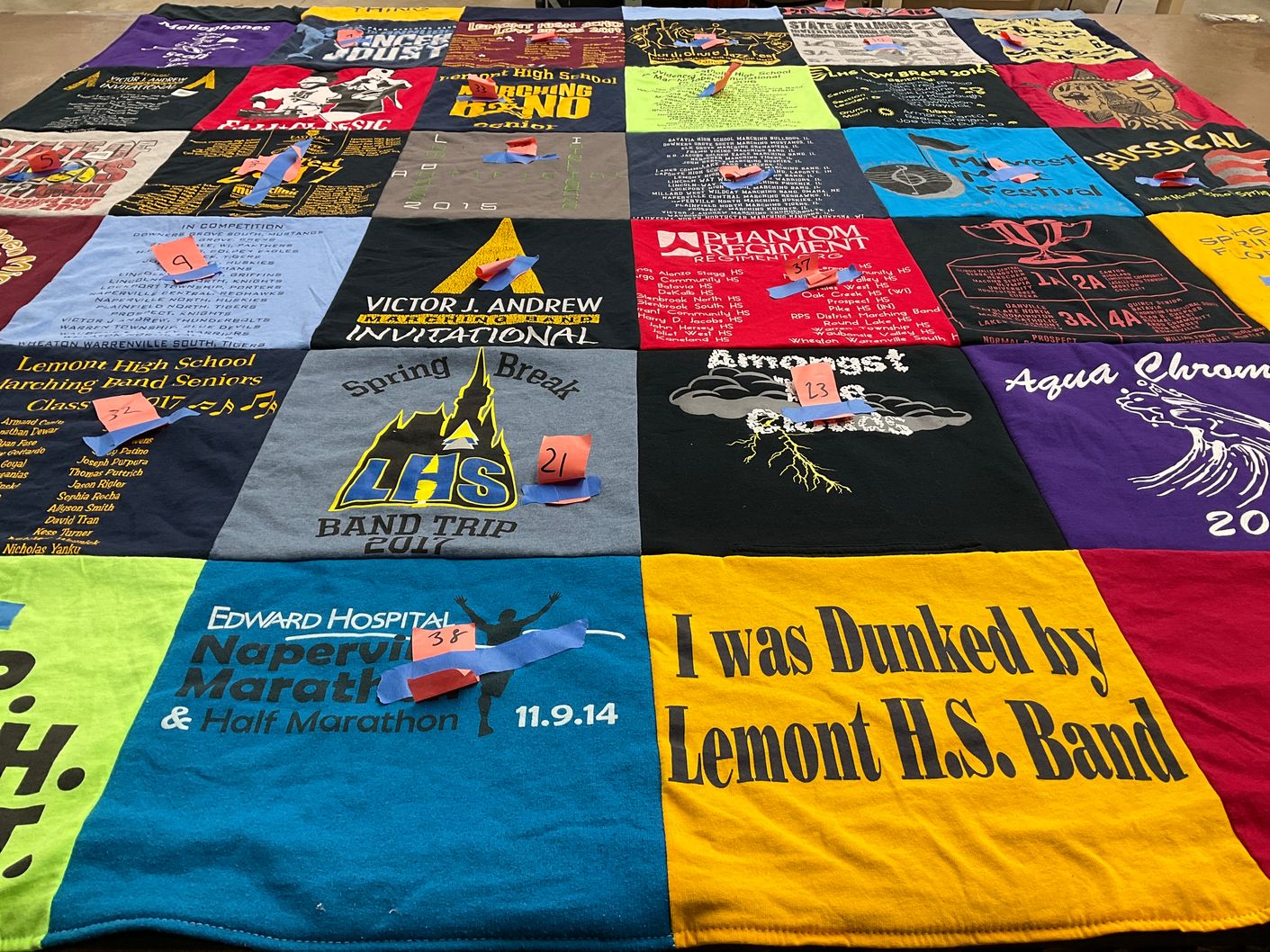 T-shirt quilt from lemont high school by Lisa from IL