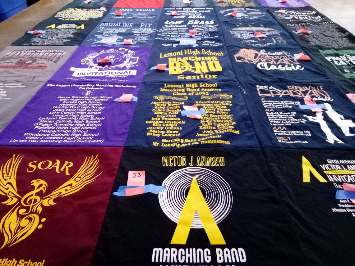 T-shirt quilt from lemont high school, victor j andrew high school by Lisa from IL