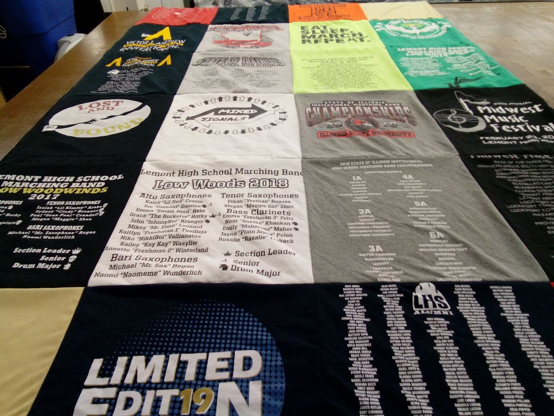 T-shirt quilt from lemont high school by Lisa from IL