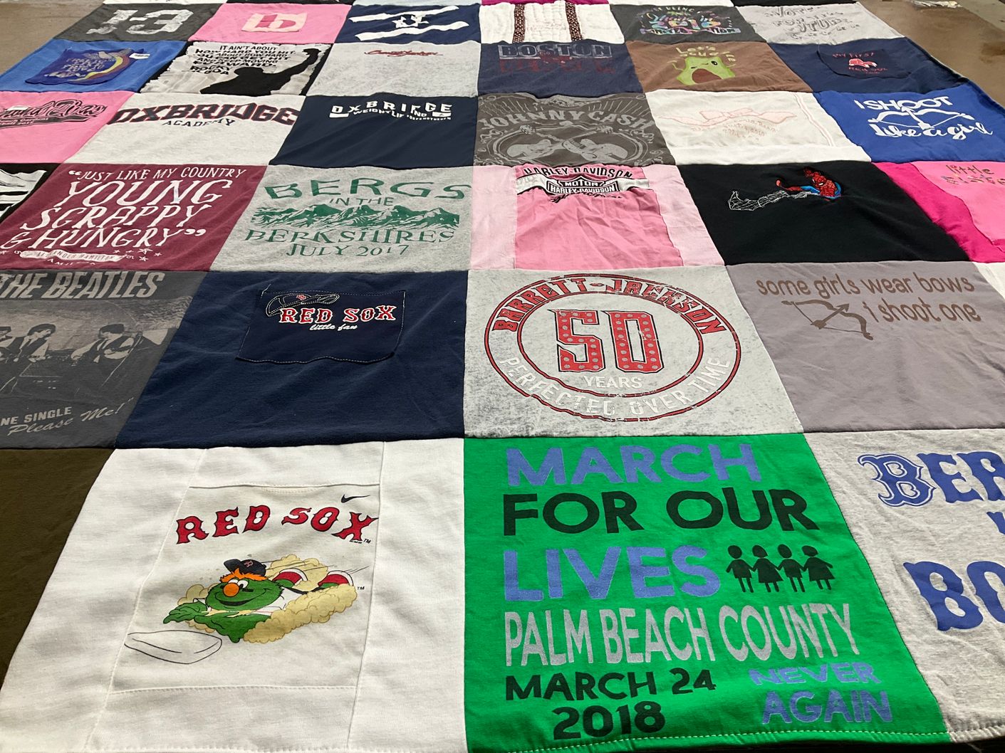 T-shirt quilt featuring boston red sox by Rachel from FL