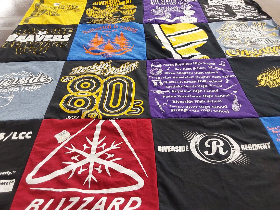 T-shirt quilt from riverside high school, north royalton high school by Maria from OH