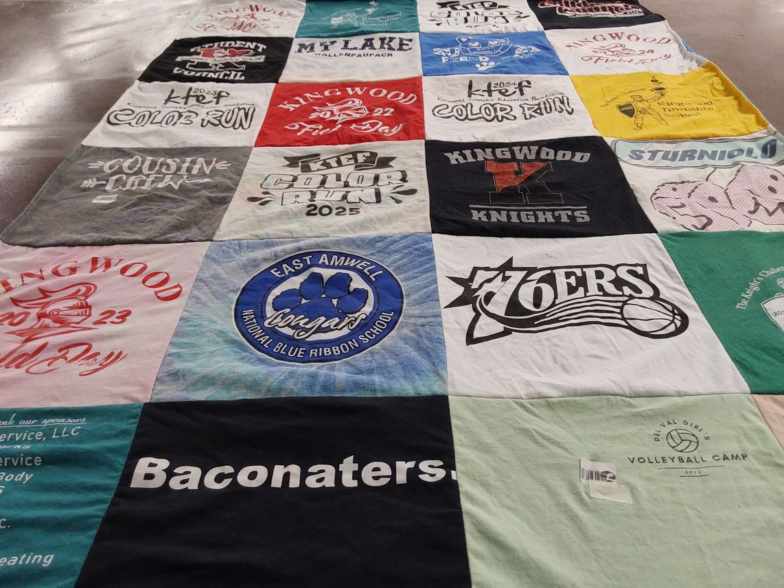 T-shirt quilt featuring kingwood knights by jill from NJ