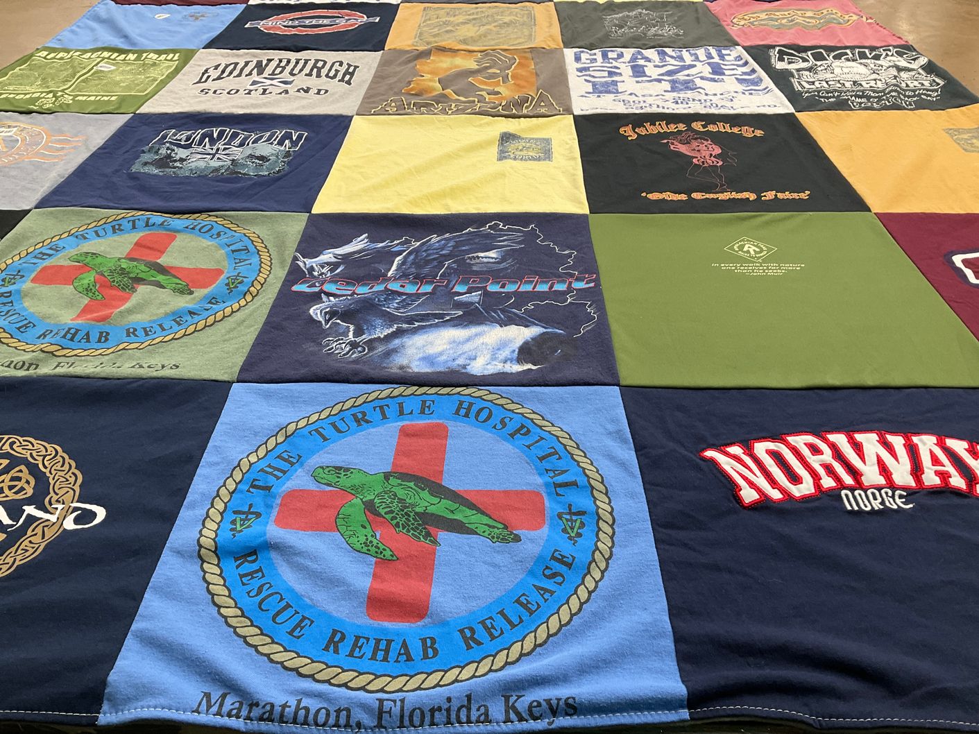 T-shirt quilt from jubilee college by Hollie from SC
