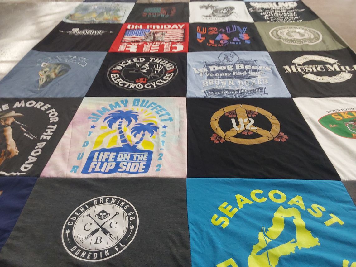 T-shirt quilt with music, brewing themes by wayne from FL