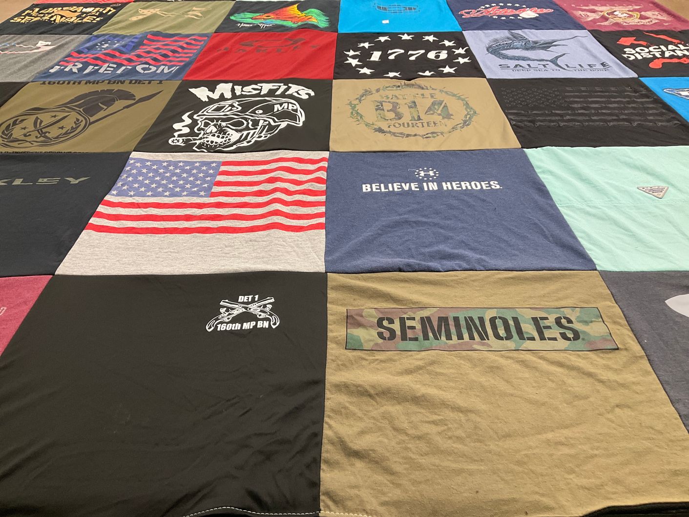 T-shirt quilt from florida state university by Carolena from FL
