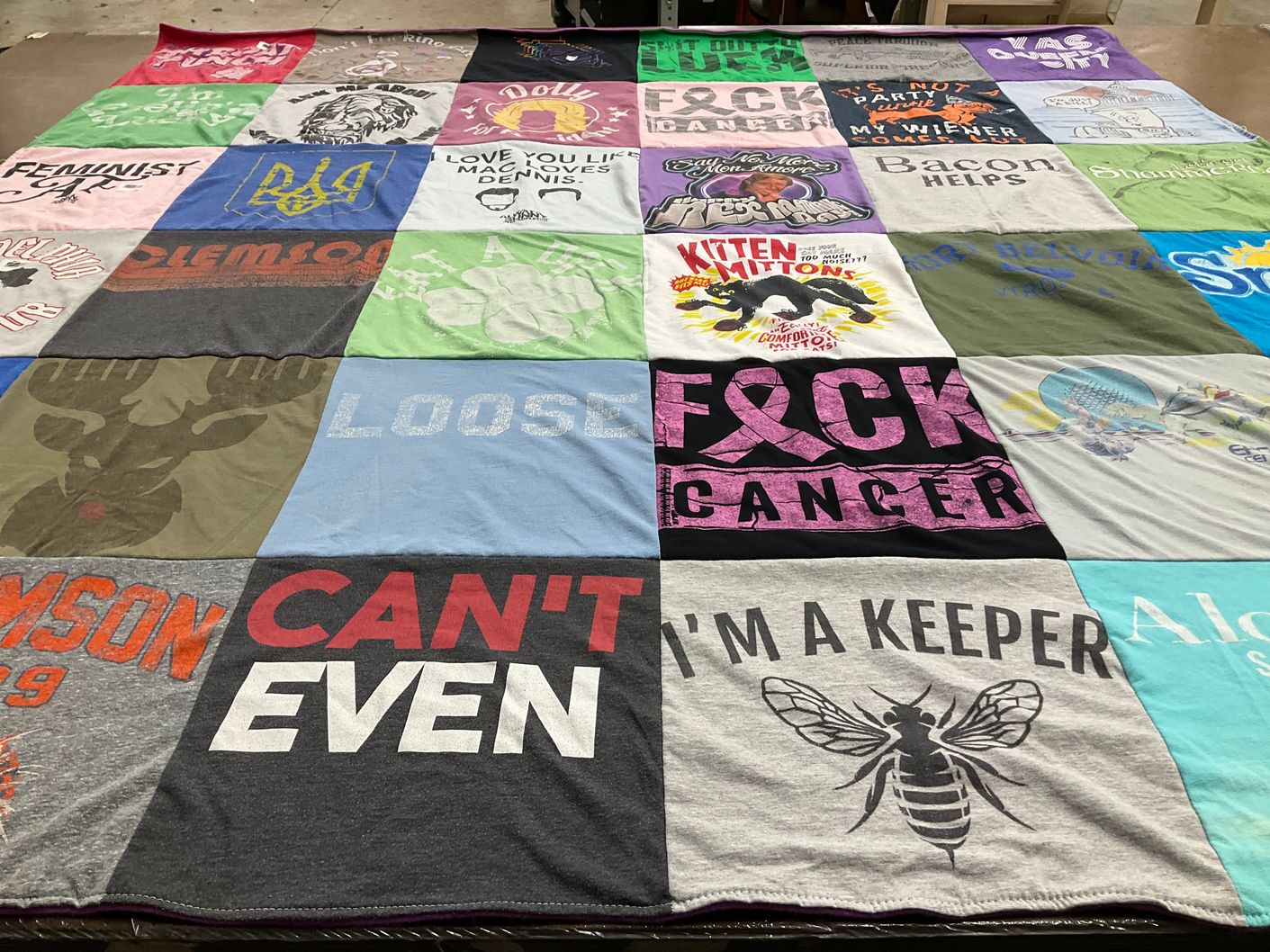 T-shirt quilt from clemson university by John from SC