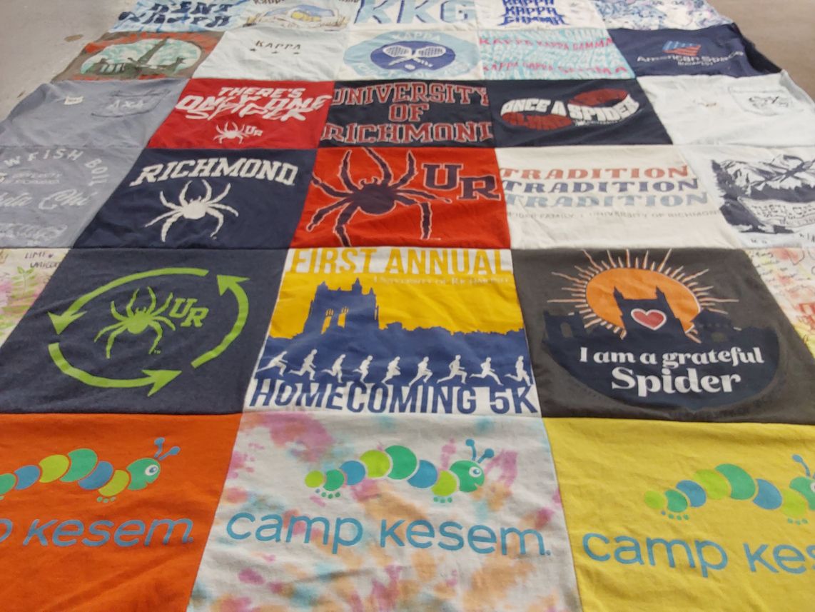 T-shirt quilt from university of richmond by Cynthia from NY