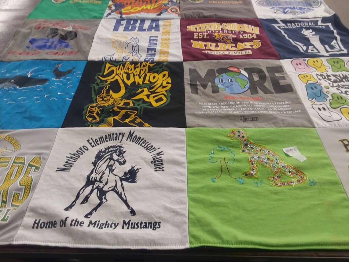 T-shirt quilt featuring bethune-cookman university wildcats by Kimberly from FL