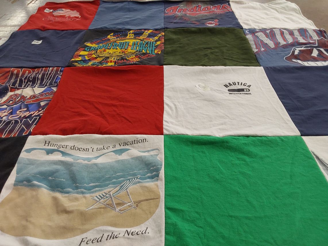T-shirt quilt featuring cleveland indians, atlanta braves by Kittie from GA