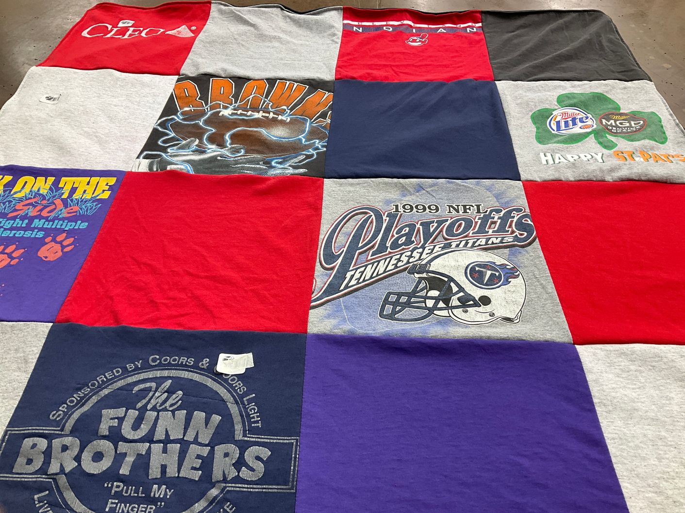 T-shirt quilt featuring tennessee titans by Kittie from GA